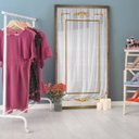 Ver imagem 1 de Espelho de Chão com Moldura e Apliques Clássico 130x210cm Decore Pronto