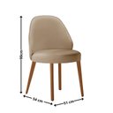 Ver imagem 4 de Conjunto de Mesa de Jantar Bia Tampo 180cm Barril Laminado e 6 Cadeiras Ester Marrom/Bege/Cinamomo