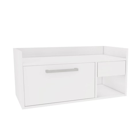 Gabinete para Banheiro com 01 Porta e 01 Gaveta Branco