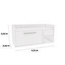 Ver imagem 3 de Gabinete para Banheiro com 01 Porta e 01 Gaveta Branco