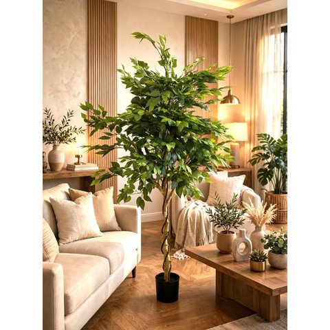 Árvore Artificial Grande Planta Realista Decoração Sala com 2.00m, Plantas Artificiais.