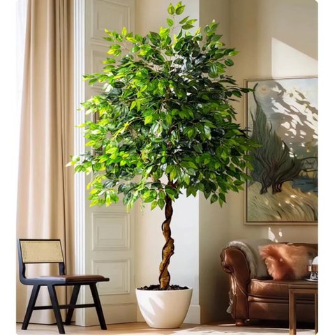 Árvore Artificial Grande Planta Realista Decoração Sala com 2.10m, Plantas Artificiais.