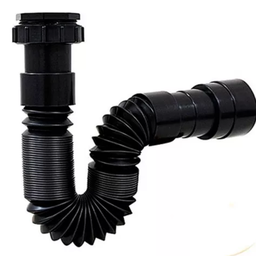 Kit Metais: Torneira Alta Inox Premium Válvula Click e Sifão:preto - 7