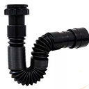 Ver imagem 7 de Kit Metais: Torneira Alta Inox Premium Válvula Click e Sifão:preto