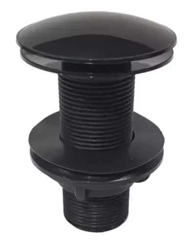 Kit Metais: Torneira Alta Inox Premium Válvula Click e Sifão:preto - 5