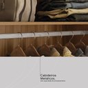 Ver imagem 6 de Guarda Roupa Casal 6 Portas com Espelho e 4 Gavetas Ubatuba - Amêndola Touch/off White