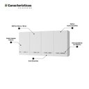 Ver imagem 5 de Armário Aéreo Cozinha Marah 118cm 04 Portas Branco - Desk Design