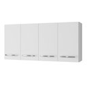 Ver imagem 1 de Armário Aéreo Cozinha Marah 118cm 04 Portas Branco - Desk Design