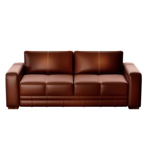 Sofá Decorativo Sala de Estar Champions 3 Lugares 200cm Couro Legitimo Conhaque - Mozzelar