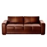 Sofá Decorativo Sala de Estar Champions 3 Lugares 200cm Couro Conhaque - Mozzelar - 5