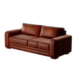 Sofá Decorativo Sala de Estar Champions 3 Lugares 200cm Couro Legitimo Conhaque - Mozzelar - 5