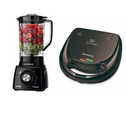 Kit Black Mondial Premium Sanduicheira + Liquidificador 220v - 1