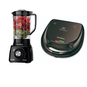 Kit Black Mondial Premium Sanduicheira + Liquidificador 220v