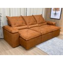 Ver imagem 2 de Sofá 5 Lugares Retrátil Reclinável 2,70 Metros Alpoim Estofados Terracota 22 Athenas