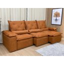 Ver imagem 3 de Sofá 5 Lugares Retrátil Reclinável 2,70 Metros Alpoim Estofados Terracota 22 Athenas