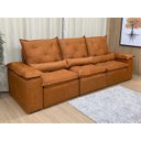Ver imagem 4 de Sofá 5 Lugares Retrátil Reclinável 2,70 Metros Alpoim Estofados Terracota 22 Athenas
