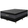 Cama Box Preta + Colchão Super Queen Size Suport Gel Molas Ensacadas Euro Pillow 178x198x75cm - - 2