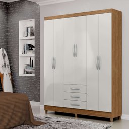 Guarda Roupa Casal 6 Portas 3 Gavetas Toledo Espresso Móveis - 1