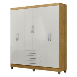 Guarda Roupa Casal 6 Portas 3 Gavetas Toledo Espresso Móveis - 3