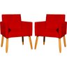 Kit 2 Poltronas Decorativa para Sala Recepção Manicure Consultório Suede - 1