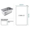 Cuba Gastronomica Inox GN 1/1 x 200mm com tampa - Brasinox - 1