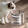 Fonte Agua Bebedouro Pet Gato Cao Cachorro Animais 2 Litros Silencioso Usb Reservatório Transparente - 9