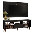 Ver imagem 2 de Rack com Painel para Tv até 65 Polegadas com Pés Preto Texas Madesa