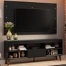 Rack com Painel para Tv até 65 Polegadas com Pés Preto Texas Madesa - 1