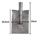 Ver imagem 2 de Kit 12 Pá de Cavar Quadrada Galvanizada sem Cabo - Volpato