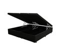 Ver imagem 2 de Base Box Baú Blindado Queen Bipartido Acolchoes Sintético Preto 41x158x198