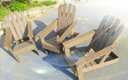 Ver imagem 1 de Cadeira Adirondack Madeira Plástica Maciça Marrom Lanci Lc-09 Vermelha