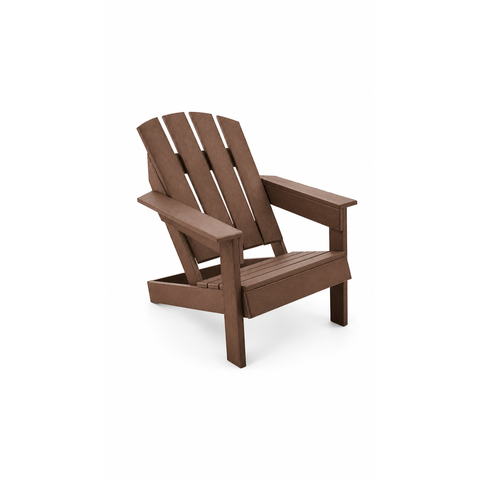 Cadeira Adirondack Madeira Plástica Maciça Lanci/ Lc-09 Marrom