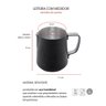 Leiteira Chaleira Bule Medidor Inox Preto Bar Cafeteria 350ml - 3