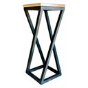 Ver imagem 1 de Banqueta Mark Y de Metalon com Assento de Madeira Preto