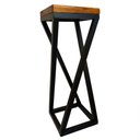 Ver imagem 2 de Banqueta Mark Y de Metalon com Assento de Madeira Preto