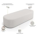 Ver imagem 4 de Kit 02 Puffs Decorativos Orgânico para Living Quarto 140cm Doha W01 Bouclê Cru - Lyam Decor