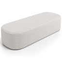 Ver imagem 6 de Kit 02 Puffs Decorativos Orgânico para Living Quarto 140cm Doha W01 Bouclê Cru - Lyam Decor