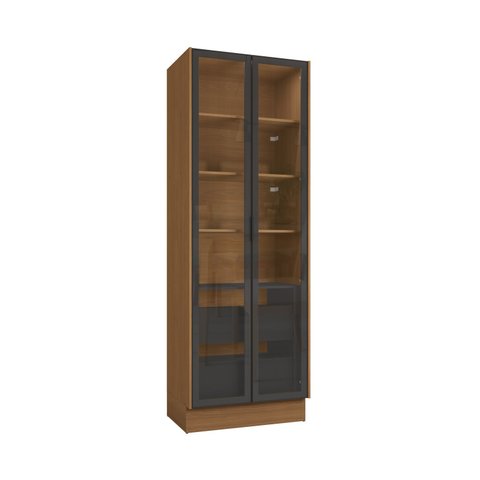 Armário de Cozinha Cristaleira C/ 2 Portas de Aluminio/vidro, 2 Gavetas Led T631 Vibra Kappesberg