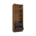 Ver imagem 4 de Armário de Cozinha Cristaleira C/ 2 Portas de Aluminio/vidro, 2 Gavetas Led T631 Vibra Kappesberg