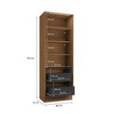 Ver imagem 2 de Armário de Cozinha Cristaleira C/ 2 Portas de Aluminio/vidro, 2 Gavetas Led T631 Vibra Kappesberg