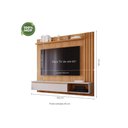 Ver imagem 2 de Home para TV Panama Plus até 60 Polegadas c/ 1 Porta e 1 Nicho Off White/Nature - Permóbili