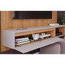 Home para TV Panama Plus até 60 Polegadas c/ 1 Porta e 1 Nicho Off White/Nature - Permóbili - 3
