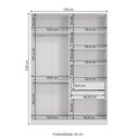 Ver imagem 3 de Guarda Roupa sem Portas Closet Modulado Linha Modulado Adapt Arm158amdp Kappesberg - Branco