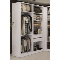 Guarda Roupa sem Portas Closet Modulado Linha Modulado Adapt Arm158amdp Kappesberg - Branco - 2