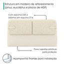 Ver imagem 5 de Cabeceira Casal 140 cm Malu com Frame Boucle Tca 310 Corino Tcs 725 Peer