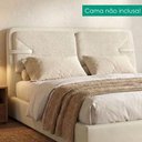Ver imagem 2 de Cabeceira Casal 140 cm Malu com Frame Boucle Tca 310 Corino Tcs 725 Peer