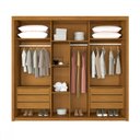 Ver imagem 3 de Guarda-roupa Casal Santorini 6 Portas 6 Gavetas 100% Mdf Cedro - Josandro