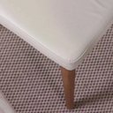 Ver imagem 4 de Kit de 6 Cadeiras de Madeira Maciça Estofada Lara - Natural C/ Pu Off White - Champanhe