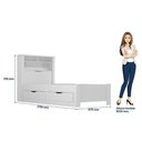 Ver imagem 3 de Guarda Roupa Casal com Cama Solteiro Master New 8 Portas 4 Gavetas MDP Branco Brilho Santos Andirá