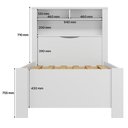 Ver imagem 6 de Guarda Roupa Casal com Cama Solteiro Master New 8 Portas 4 Gavetas MDP Branco Brilho Santos Andirá